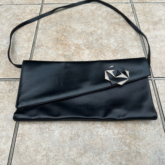 Sergio Rossi Black Leather purse - Picture 2 of 13